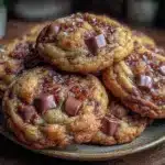 brown butter toffee chocolate chip cookies - featured image