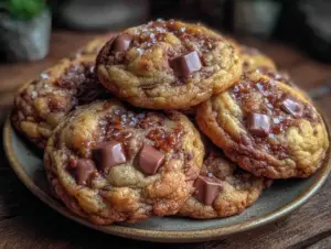 brown butter toffee chocolate chip cookies - featured image