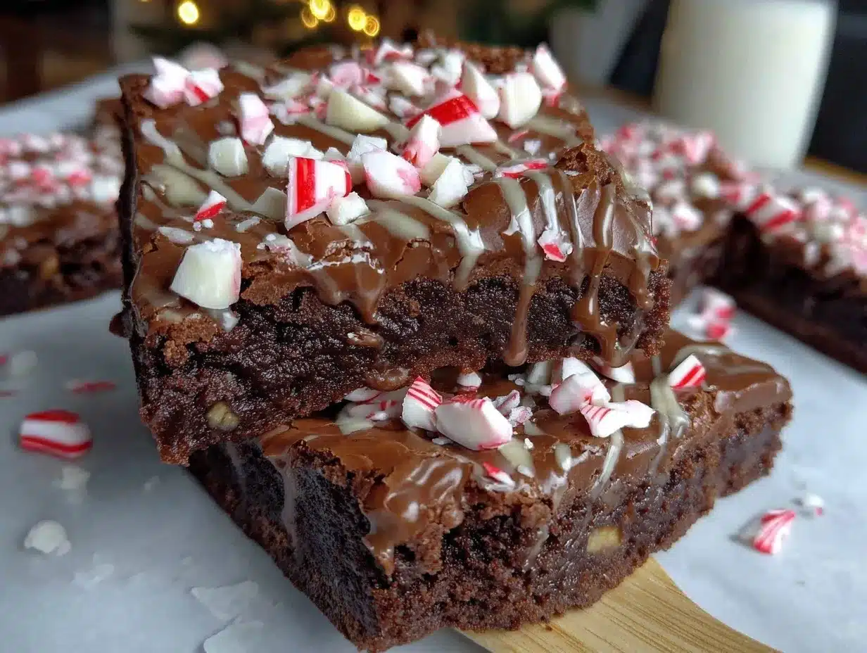 candy cane brownie bark preparation steps