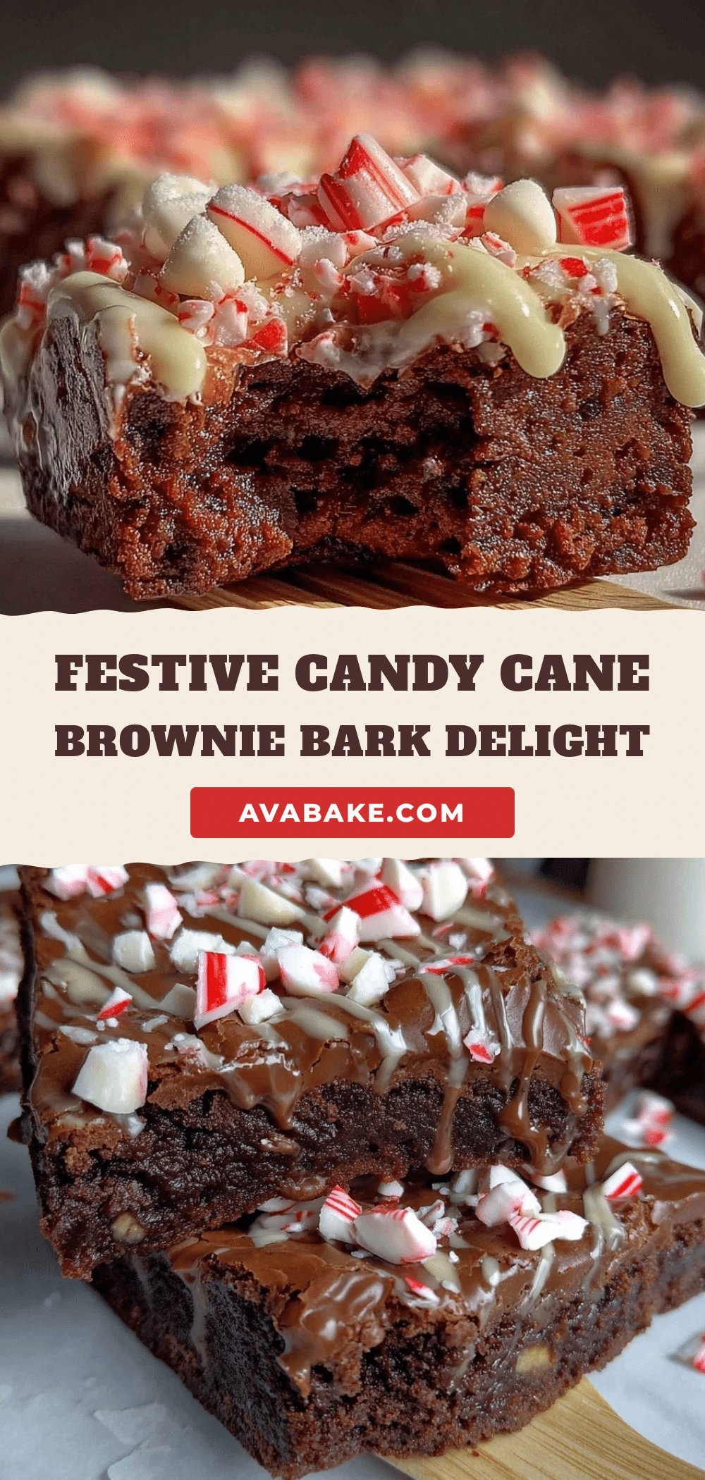 candy cane brownie bark recipe