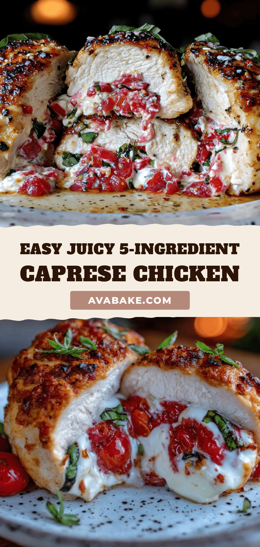 Caprese stuffed chicken breast recipe