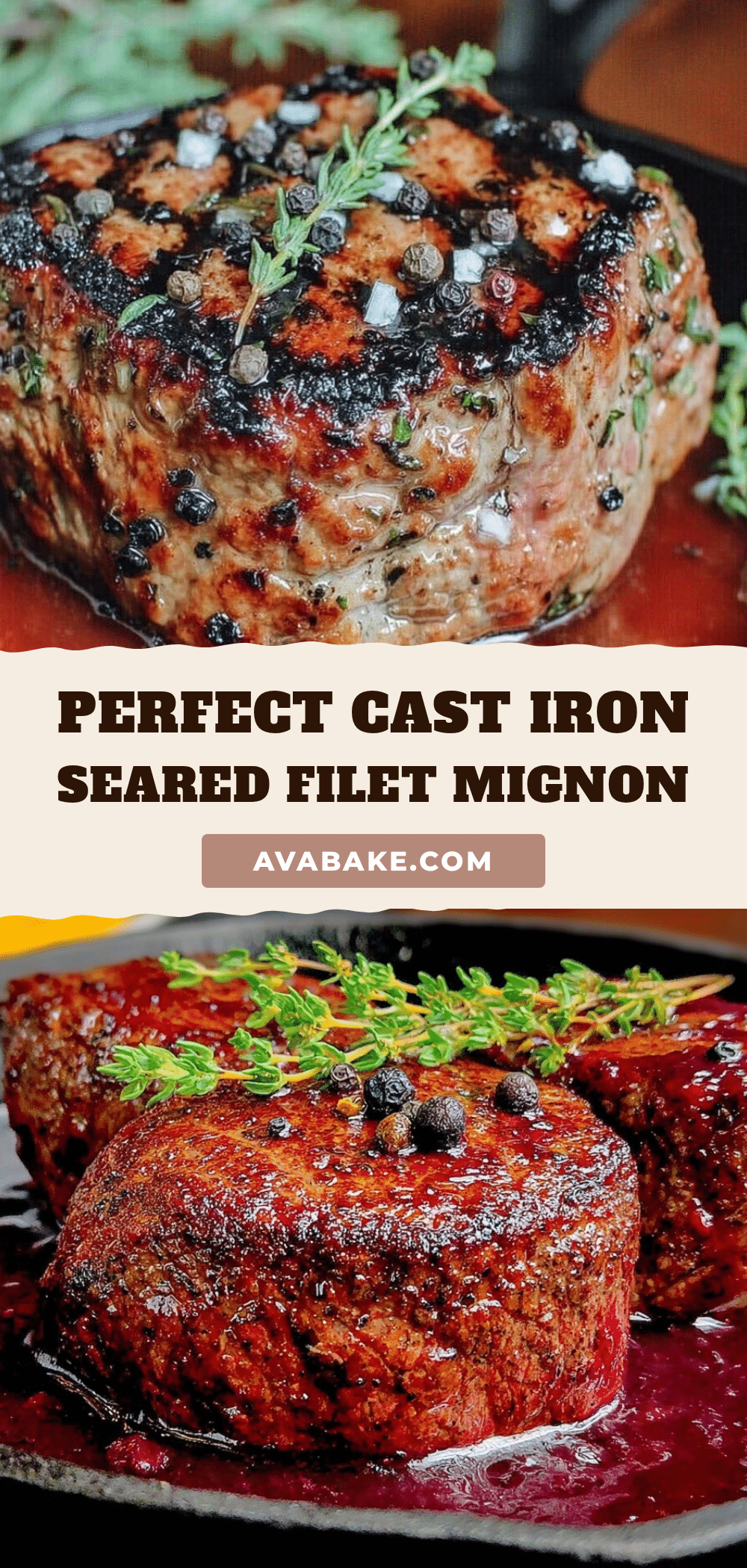 cast iron seared filet mignon recipe