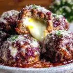 cheese-stuffed meatballs - featured image
