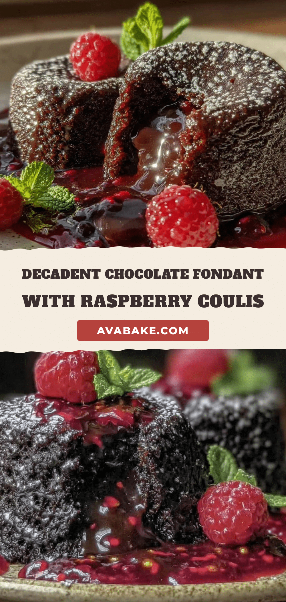 chocolate fondant with raspberry coulis recipe