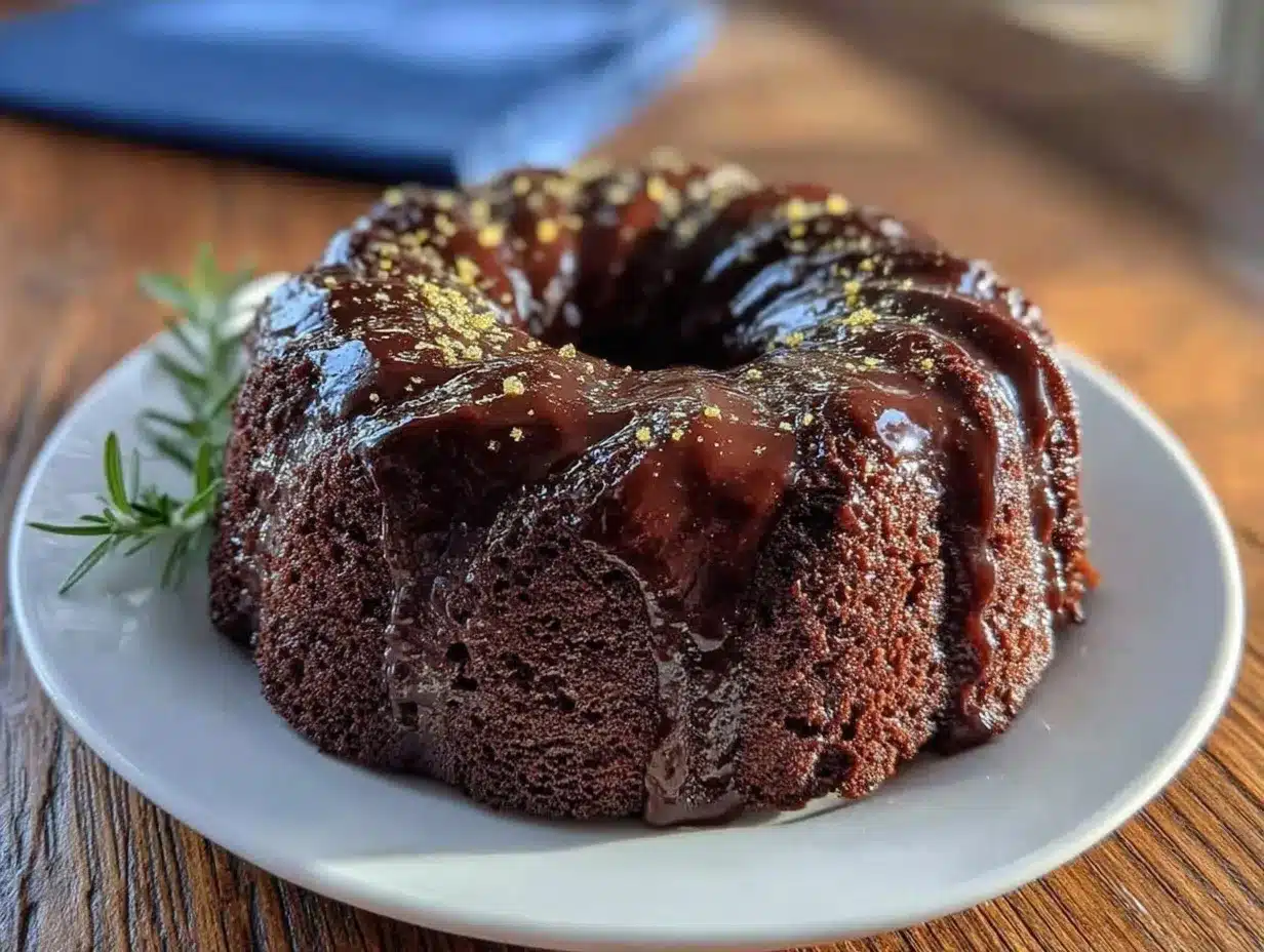 chocolate whiskey bundt cake preparation steps