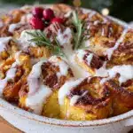 cinnamon roll french toast casserole - featured image