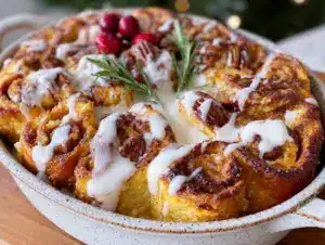 cinnamon roll french toast casserole - featured image