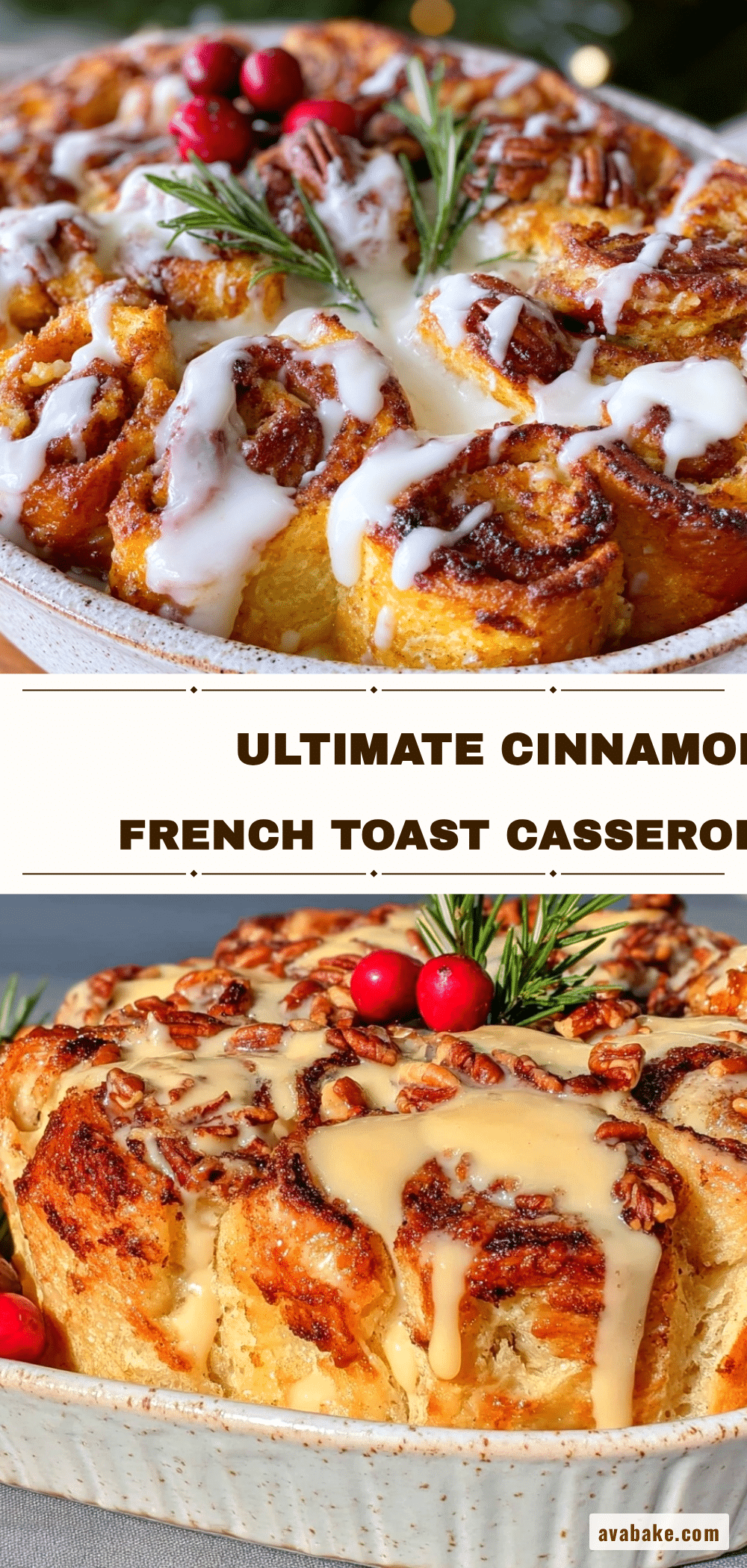 cinnamon roll french toast casserole recipe