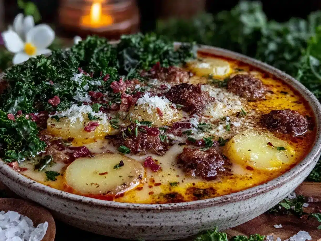 copycat Olive Garden Zuppa Toscana soup preparation steps