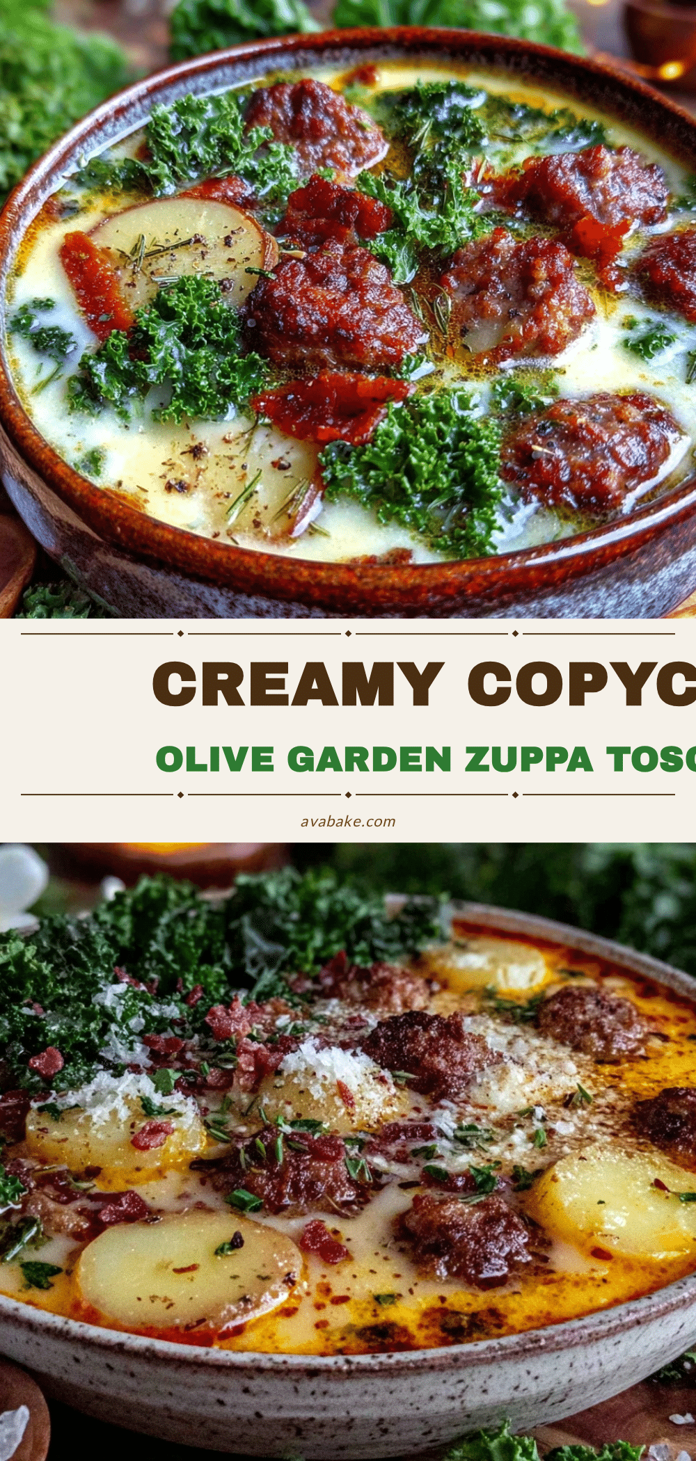 copycat Olive Garden Zuppa Toscana soup recipe