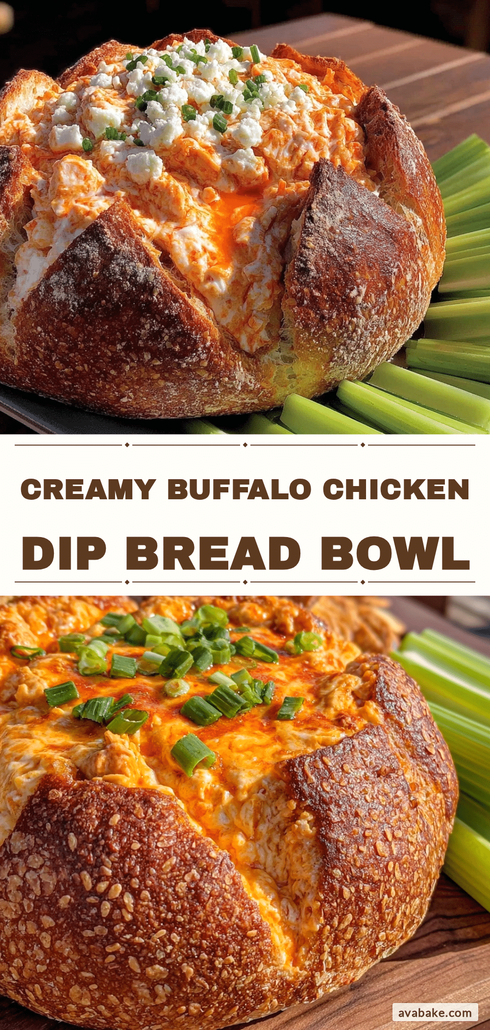 creamy buffalo chicken dip bread bowl recipe