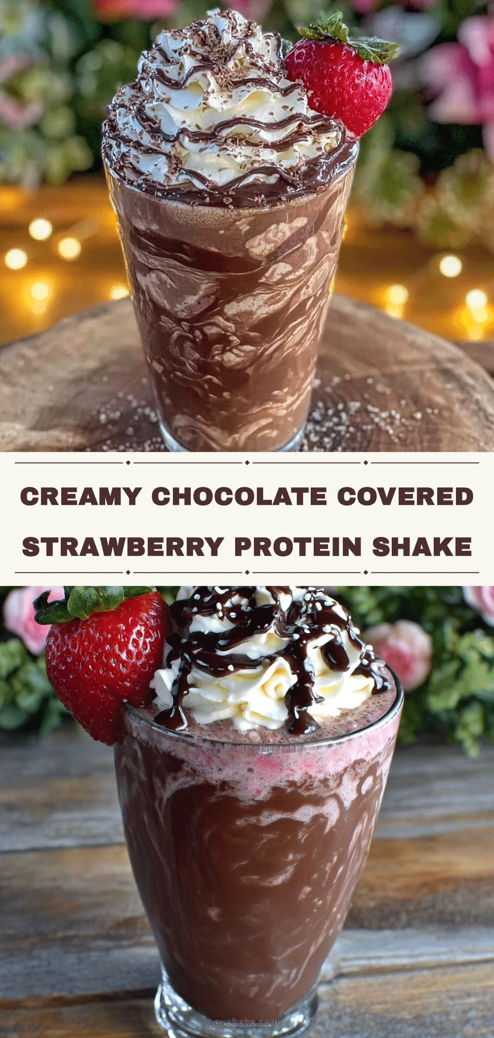 creamy chocolate covered strawberry protein shake recipe