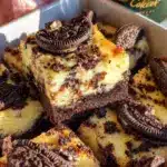 creamy cookies and cream cheesecake bars - featured image