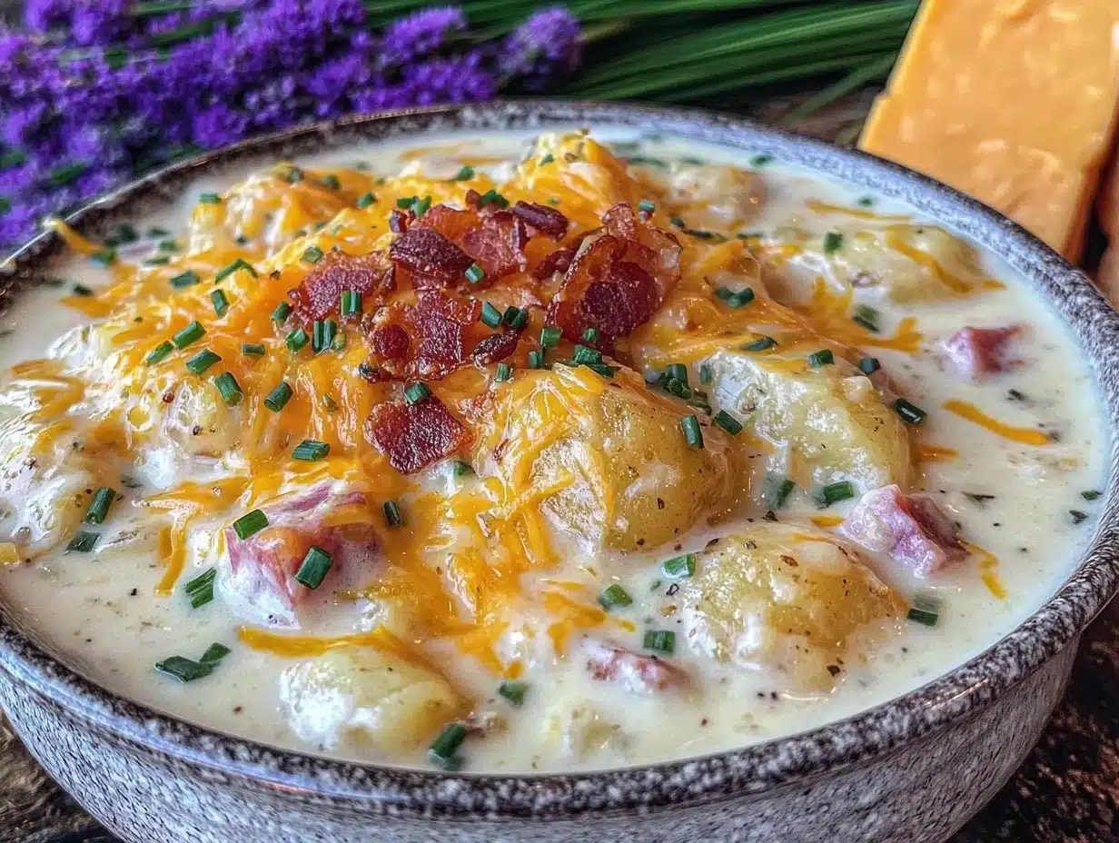 creamy ham and potato soup - featured image