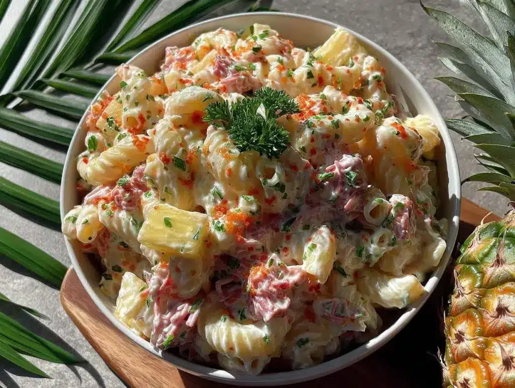 creamy Hawaiian macaroni salad - featured image