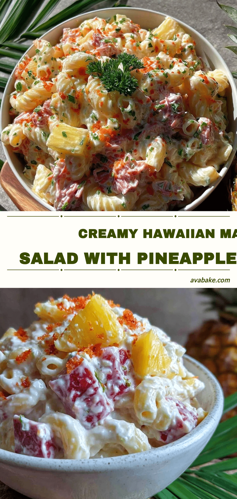 creamy Hawaiian macaroni salad recipe