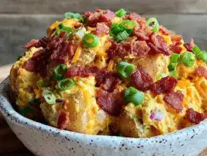 creamy loaded baked potato salad - featured image