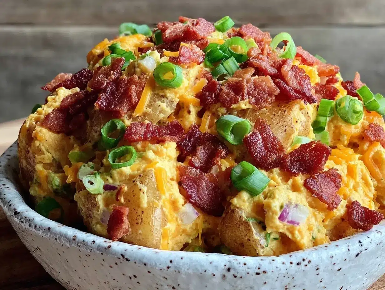 creamy loaded baked potato salad - featured image