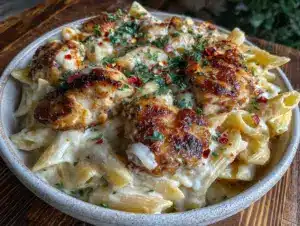 creamy one-pot Cajun chicken Alfredo penne - featured image