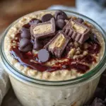 creamy peanut butter cup overnight oats - featured image