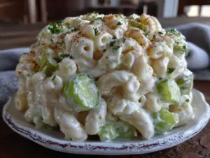 creamy southern macaroni salad - featured image