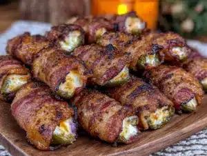 crispy bacon wrapped jalapeño poppers - featured image