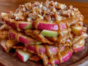 crispy caramel apple nachos - featured image