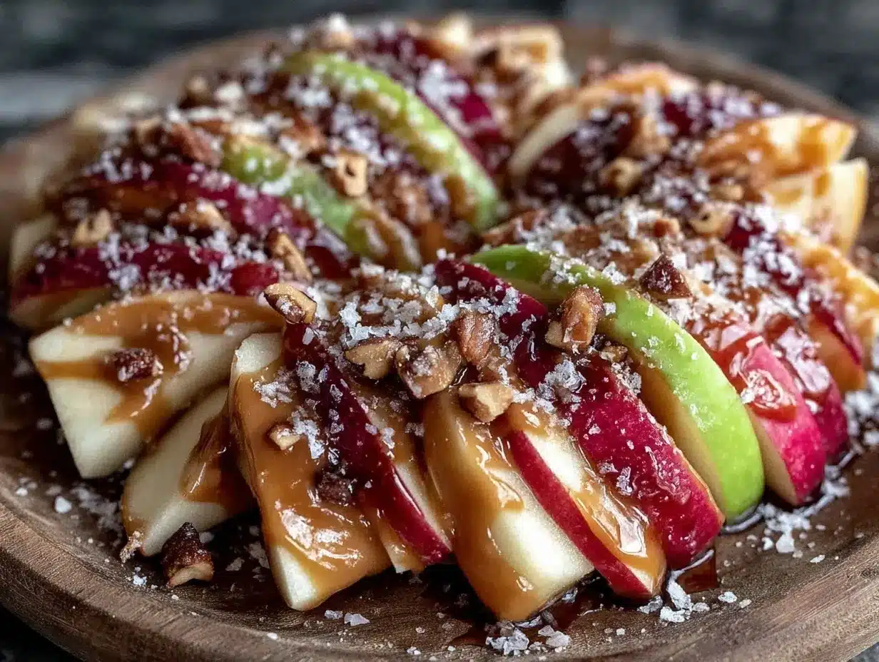 crispy caramel apple nachos preparation steps