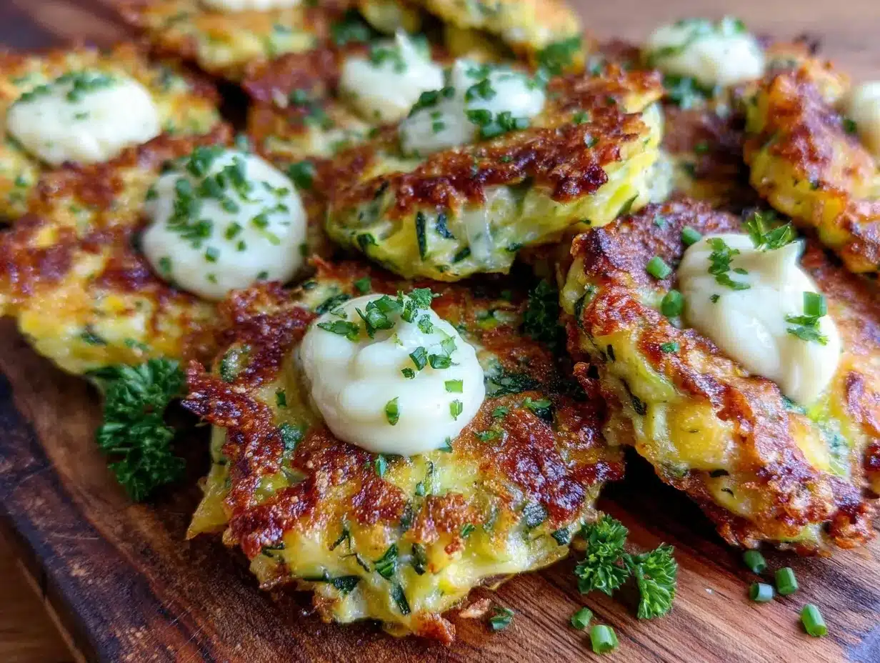 crispy cheesy baked zucchini fritters preparation steps