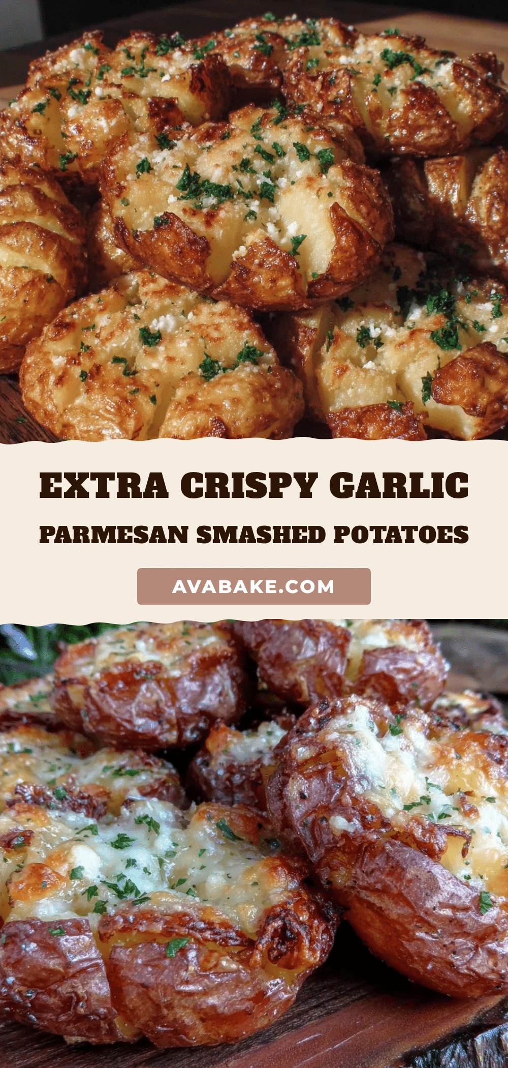 crispy garlic parmesan smashed potatoes recipe