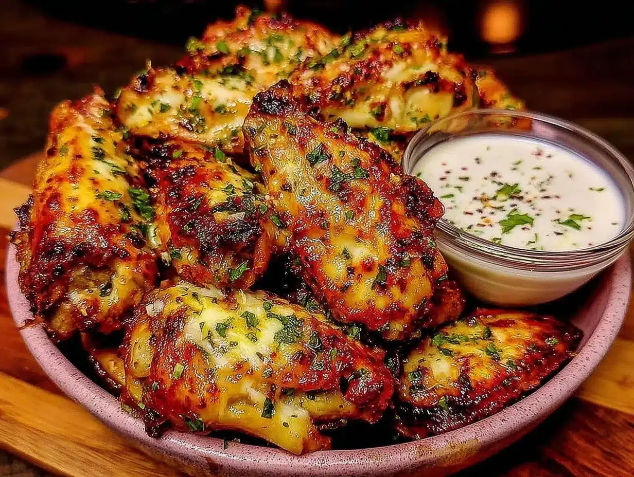 crispy garlic parmesan wings preparation steps