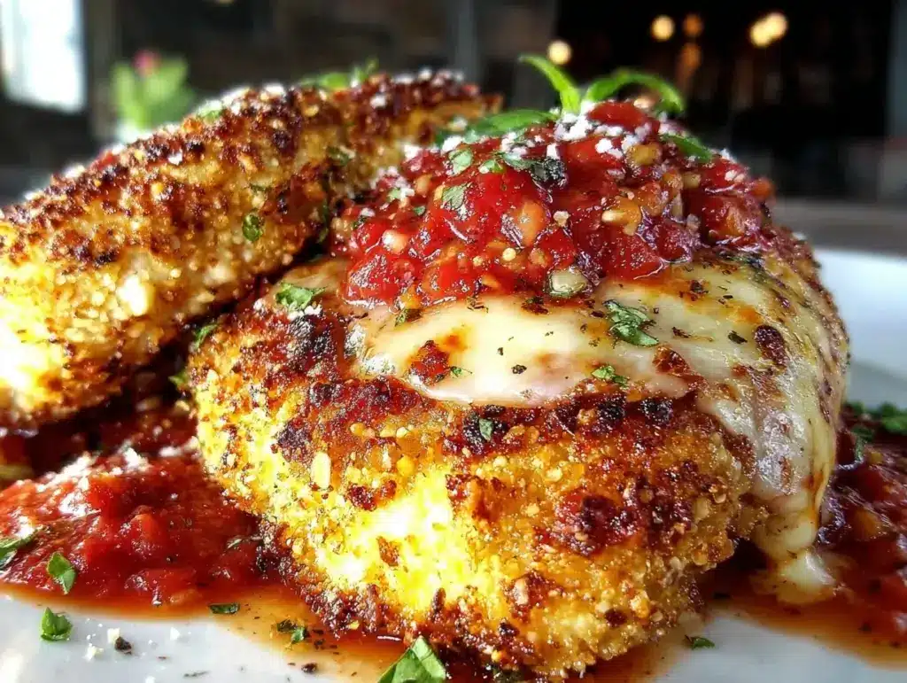 crispy gluten-free chicken parmesan - featured image