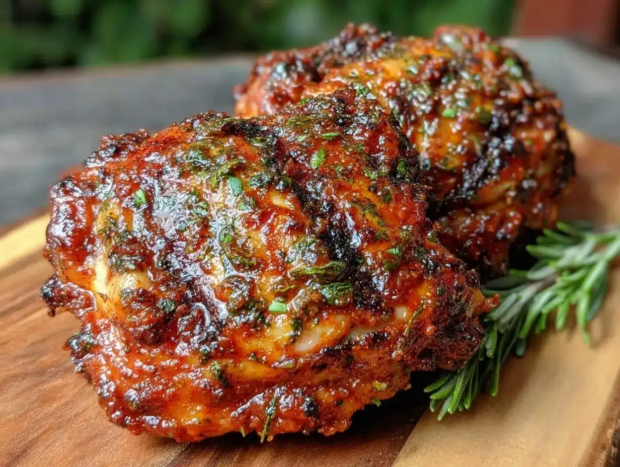 crispy grilled bbq chicken thighs preparation steps
