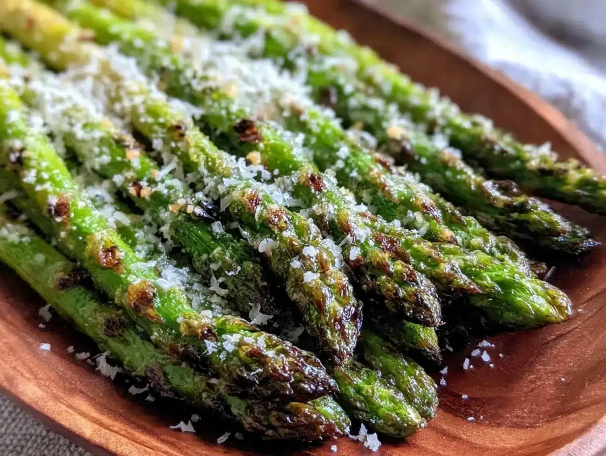 crispy grilled garlic parmesan asparagus spears preparation steps