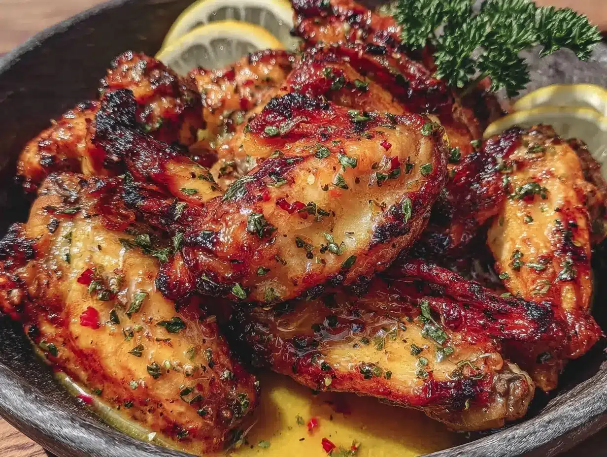 crispy lemon pepper wet wings preparation steps