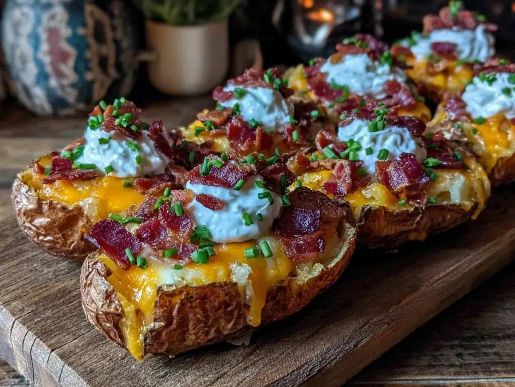 crispy loaded potato skins - featured image