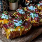crispy loaded potato skins - featured image