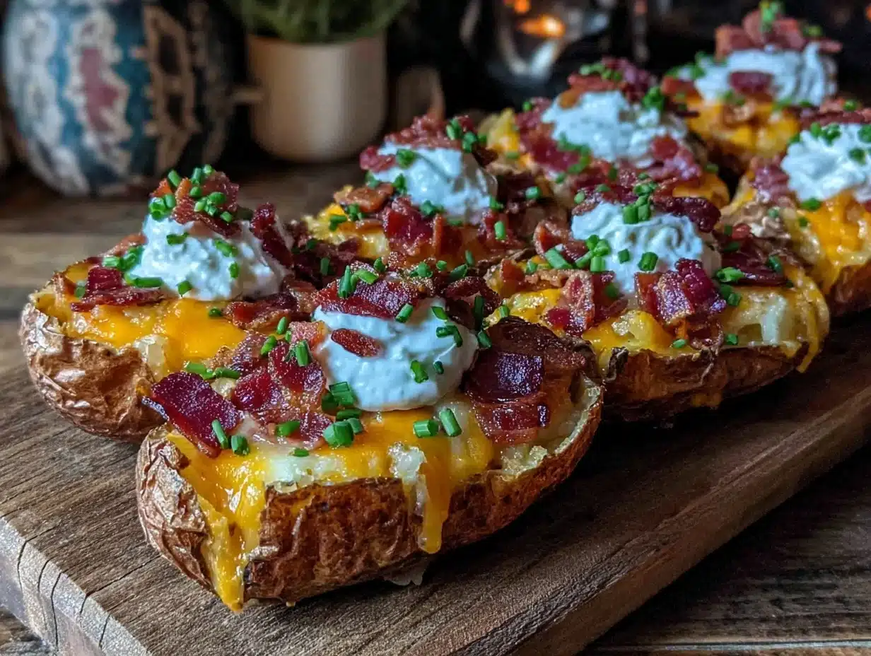 crispy loaded potato skins - featured image