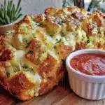 crispy pull-apart garlic cheese bread - featured image
