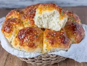 crispy roasted garlic and herb Parker House rolls - featured image
