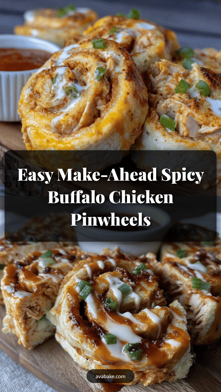 Easy Buffalo Chicken Pinwheels recipe