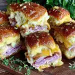 easy cheesy leftover ham and Swiss sliders - featured image