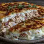 easy chicken quesadilla bake - featured image