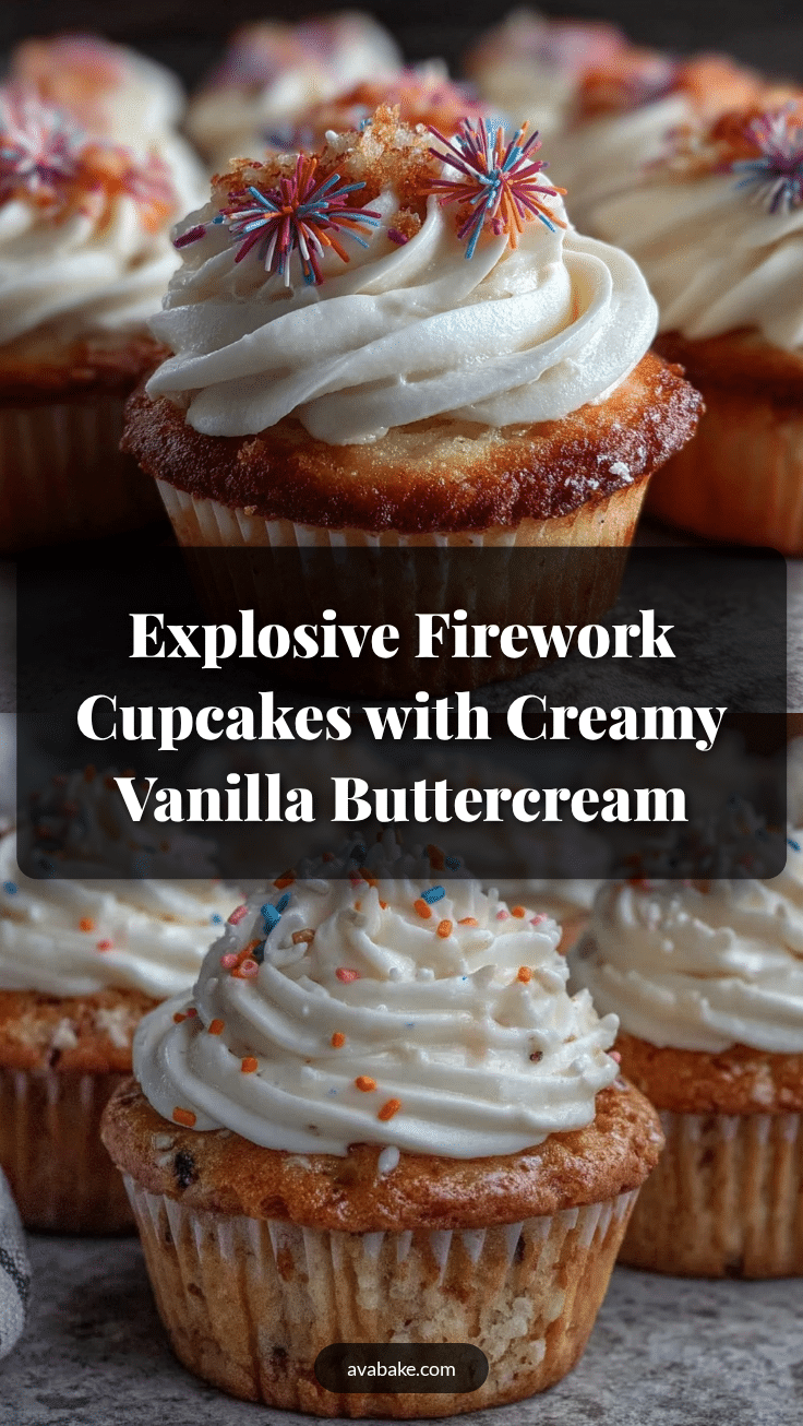 Flavorful Firework Cupcakes recipe