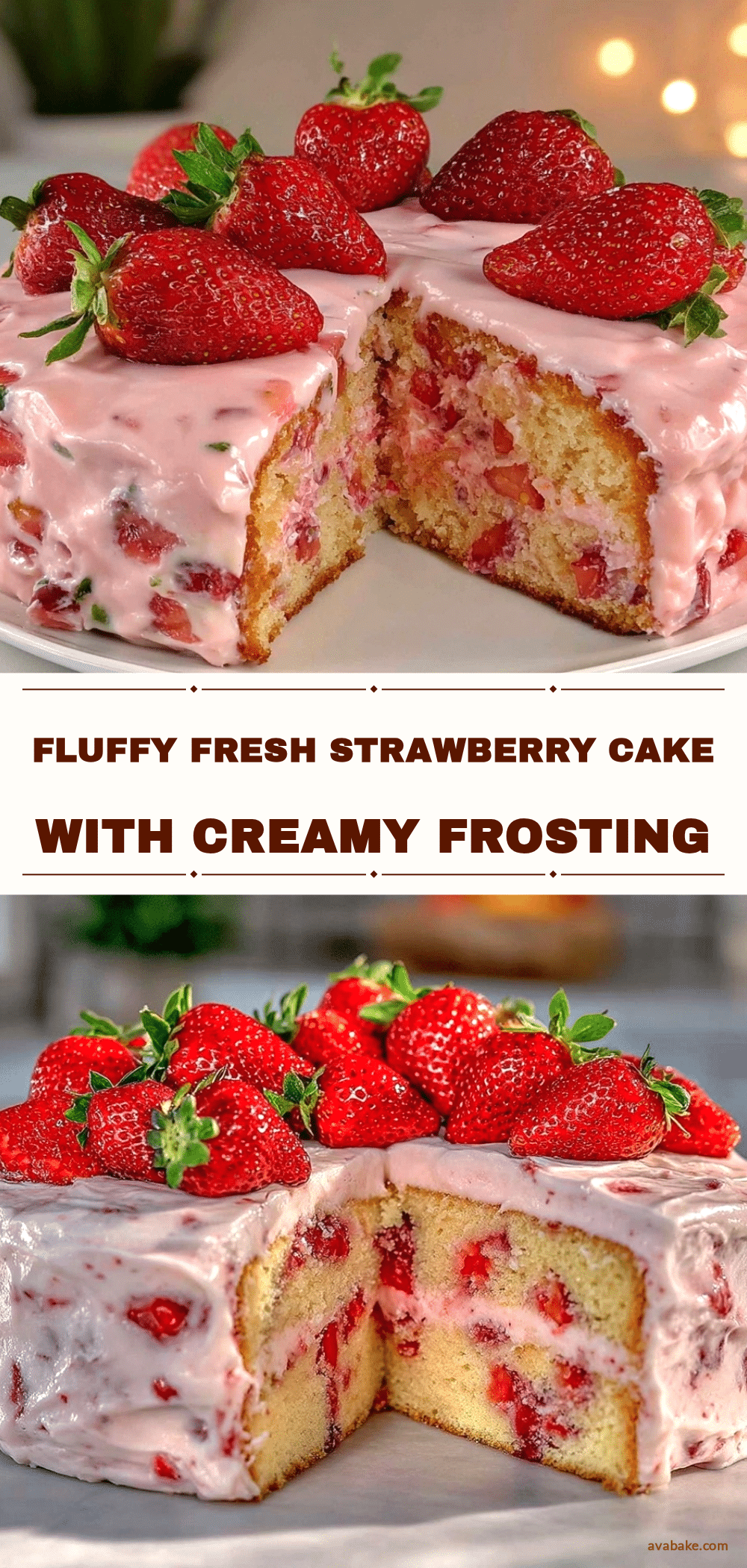 fluffy fresh strawberry cake recipe