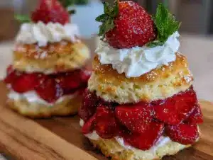 fluffy fresh strawberry shortcake - featured image