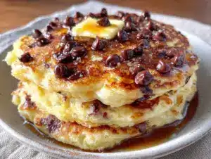 fluffy ultimate chocolate chip pancakes - featured image