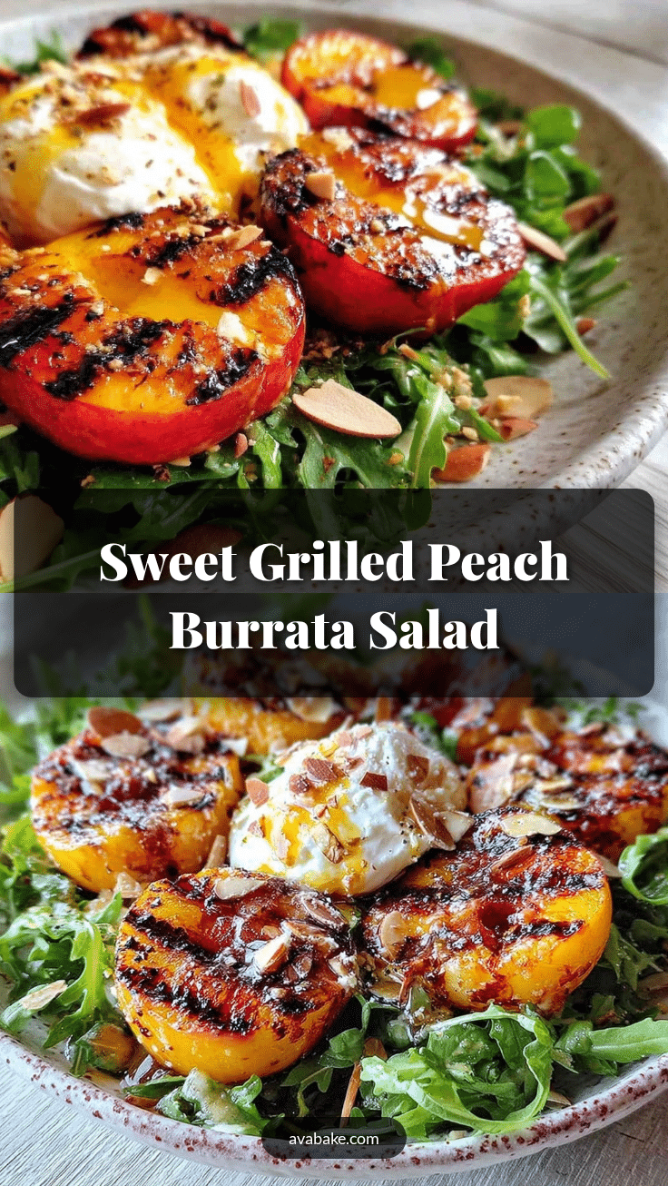 fresh grilled peach and burrata salad recipe