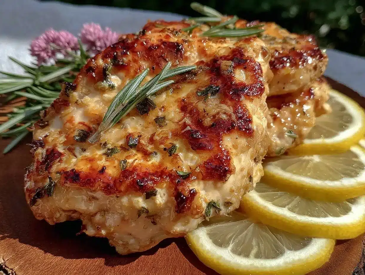 fresh lemon herb marinated grilled chicken breasts preparation steps