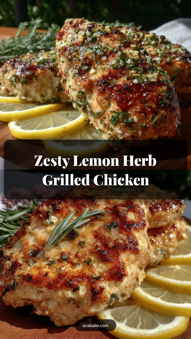 fresh lemon herb marinated grilled chicken breasts recipe